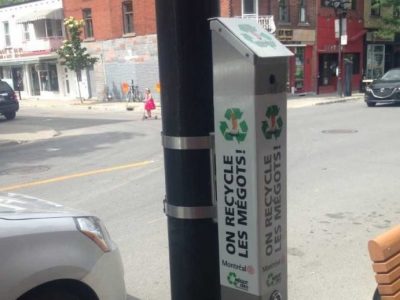 Cendrier pour recycler les mégots par Mégot Zéro à Montréal